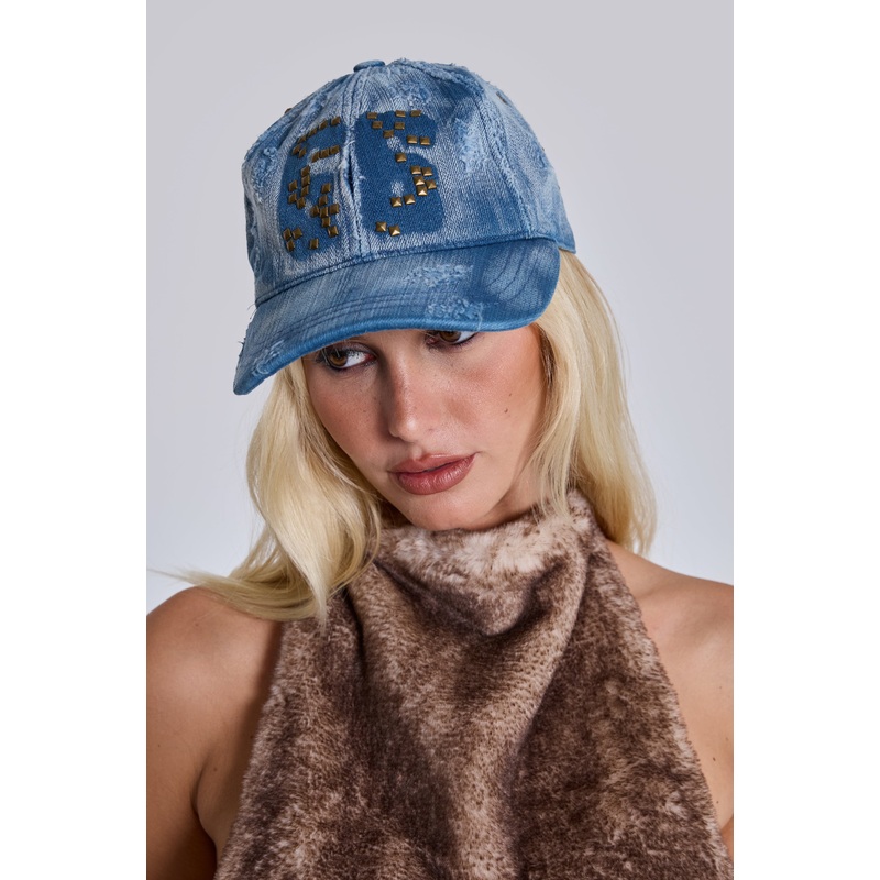 Route 66 Distressed Studded Cap
