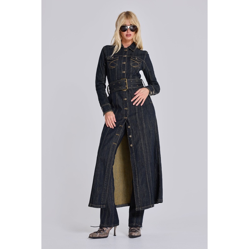 Trinity Fitted Denim Coat