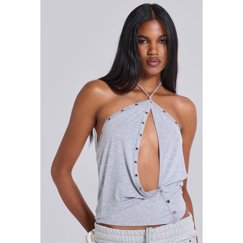 Zeila Cut Out Drape Top