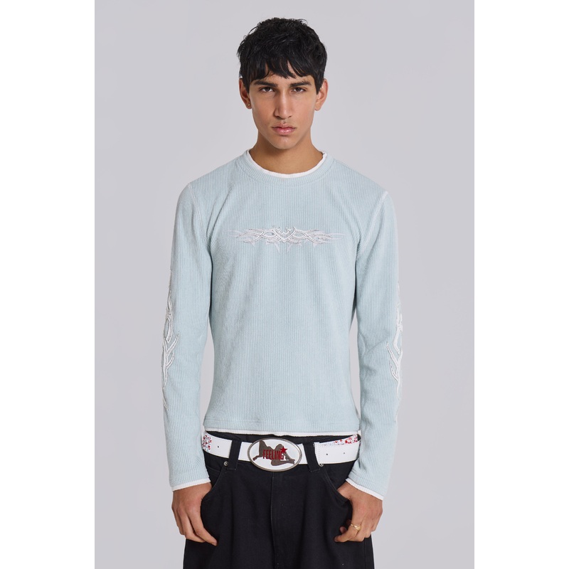 Aqua Tattoo Applique Tee