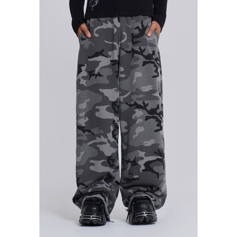 Black Baggy Camo Monster Joggers