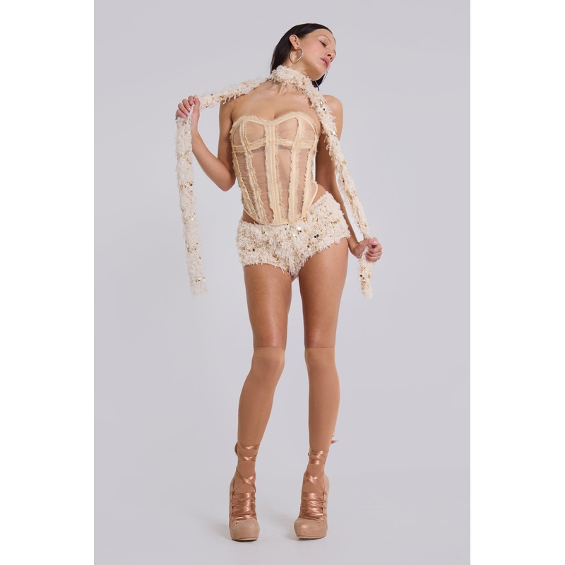 Champagne Mini Bloomer Shorts