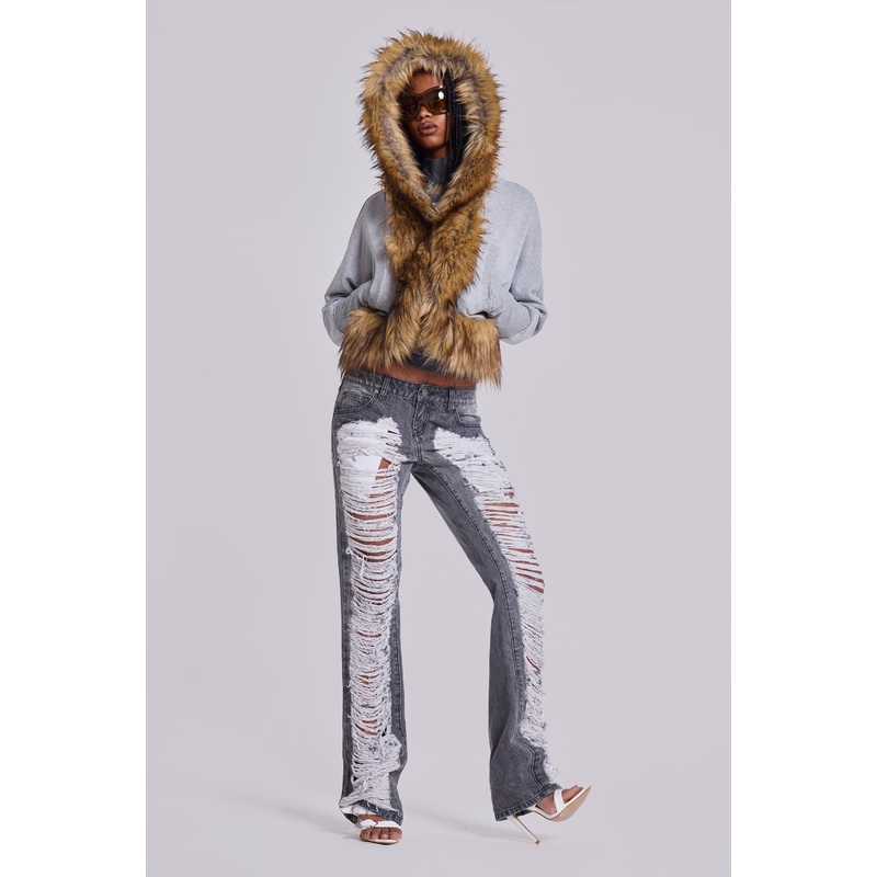 Deda Fur Trim Hoodie