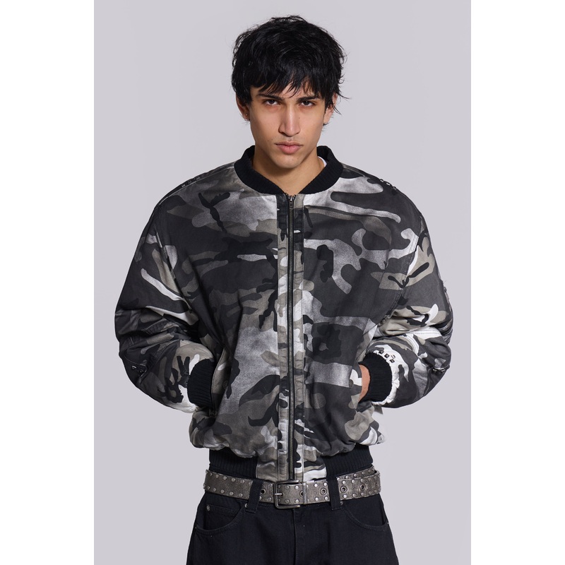 Dirty Camo Bomber Jacket