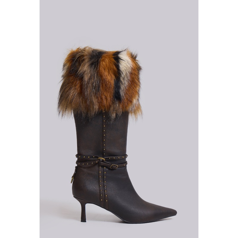 Fauna Faux Fur Heeled Boot