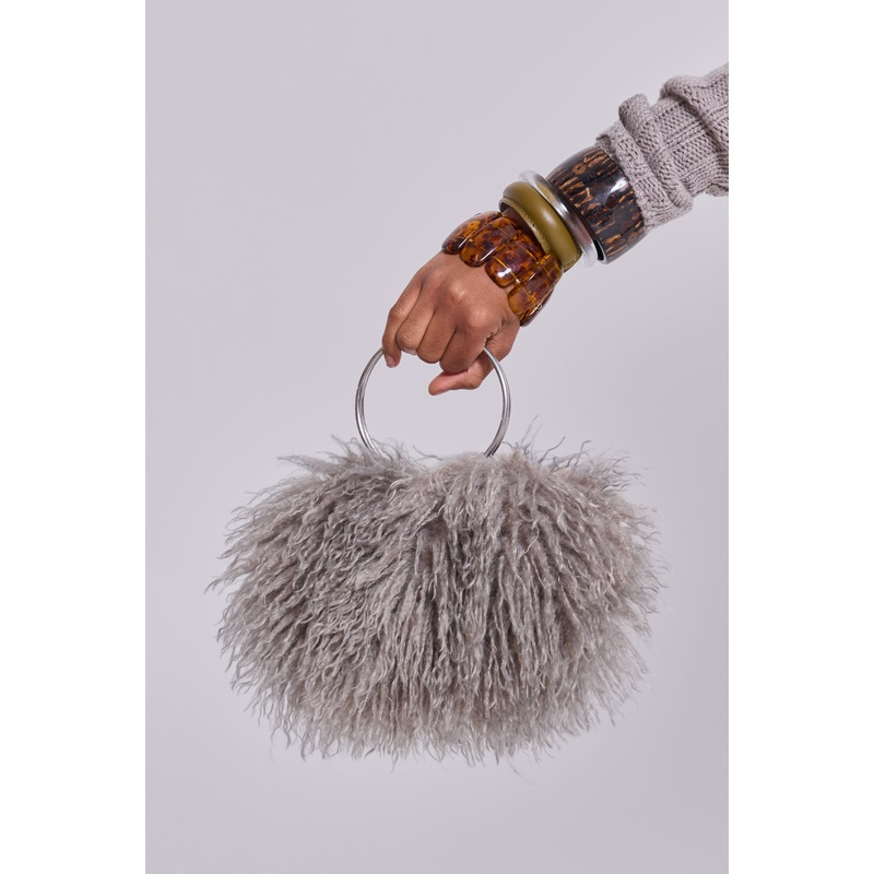 Haka Mongolian Faux Fur Handbag