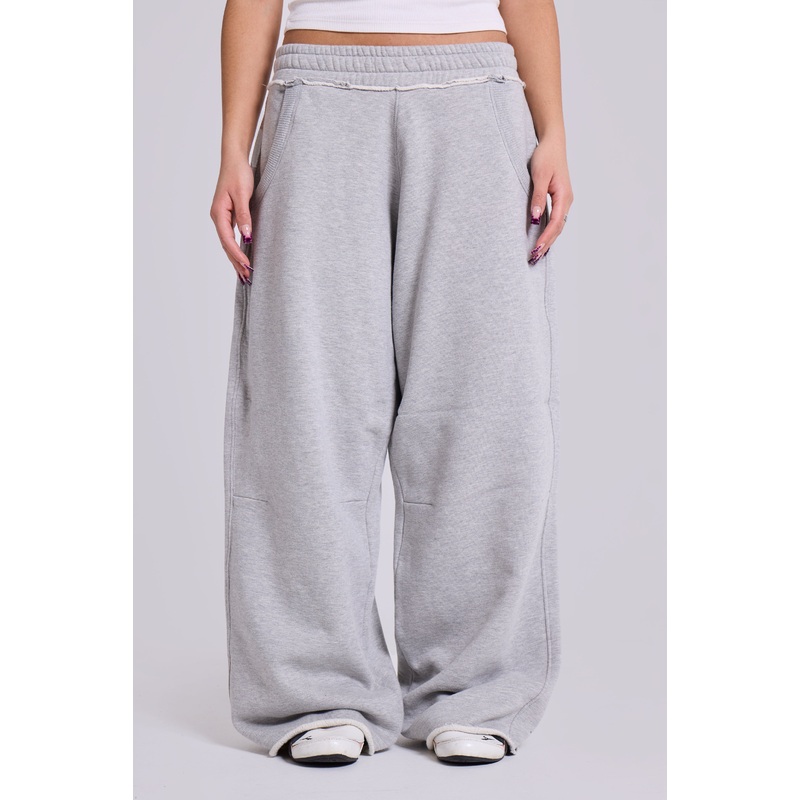 Petite Grey Marl Baggy Monster Joggers