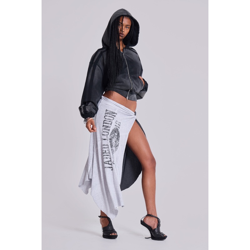 Sasha Asymmetric T-Shirt Midi Skirt