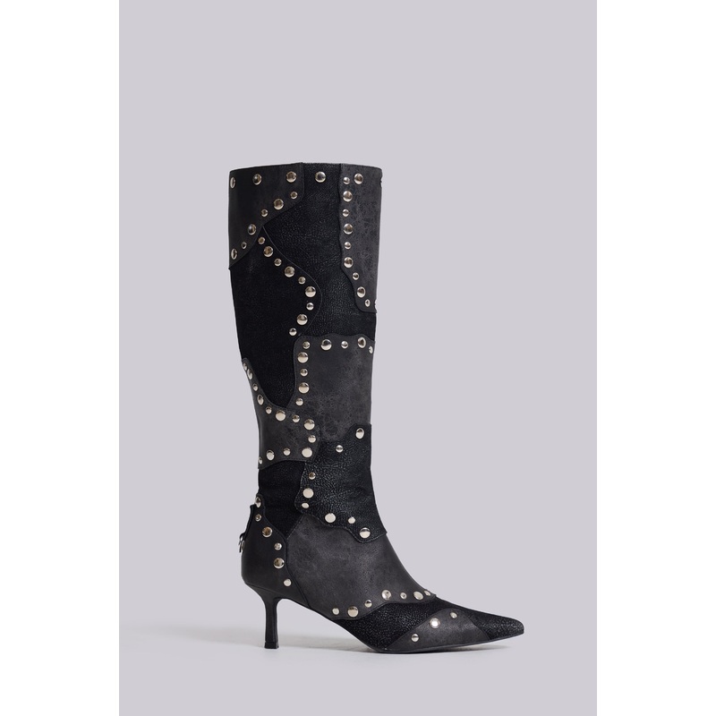 Shadow Studded Knee-High Boot