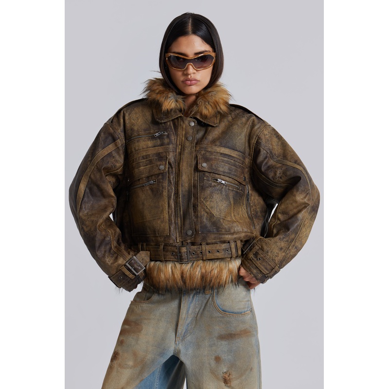 Vaca Faux Leather Jacket