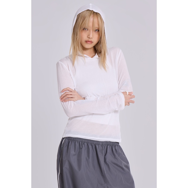 White Marl Mist Hoodie
