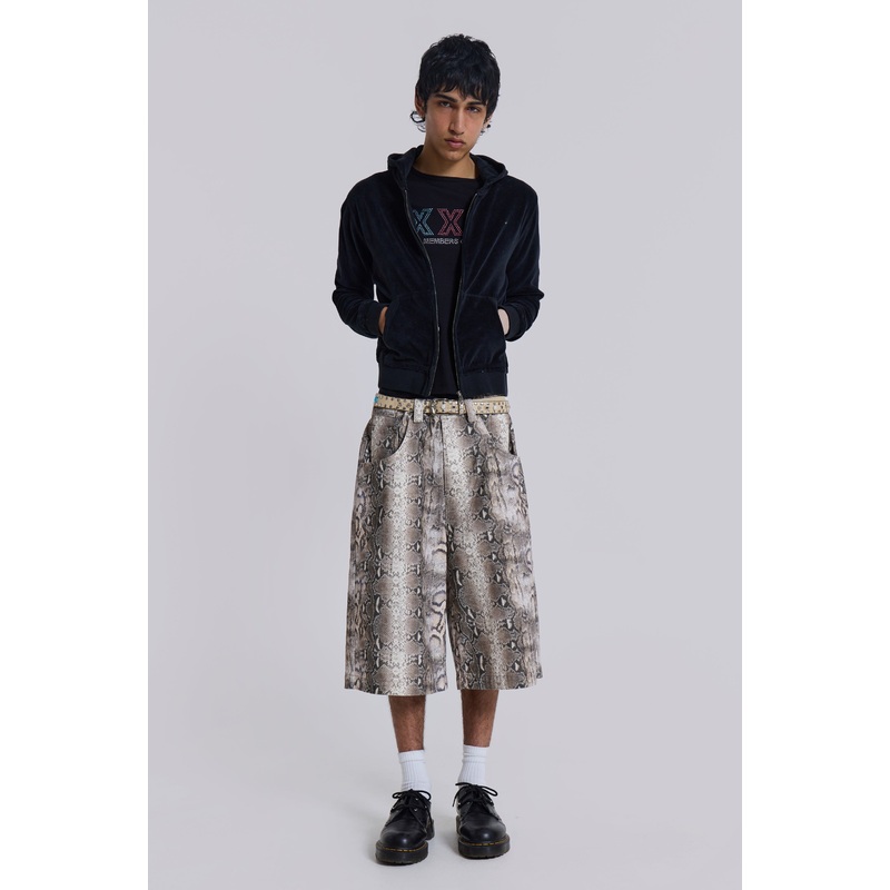Boa Snake Print Colossus Jorts