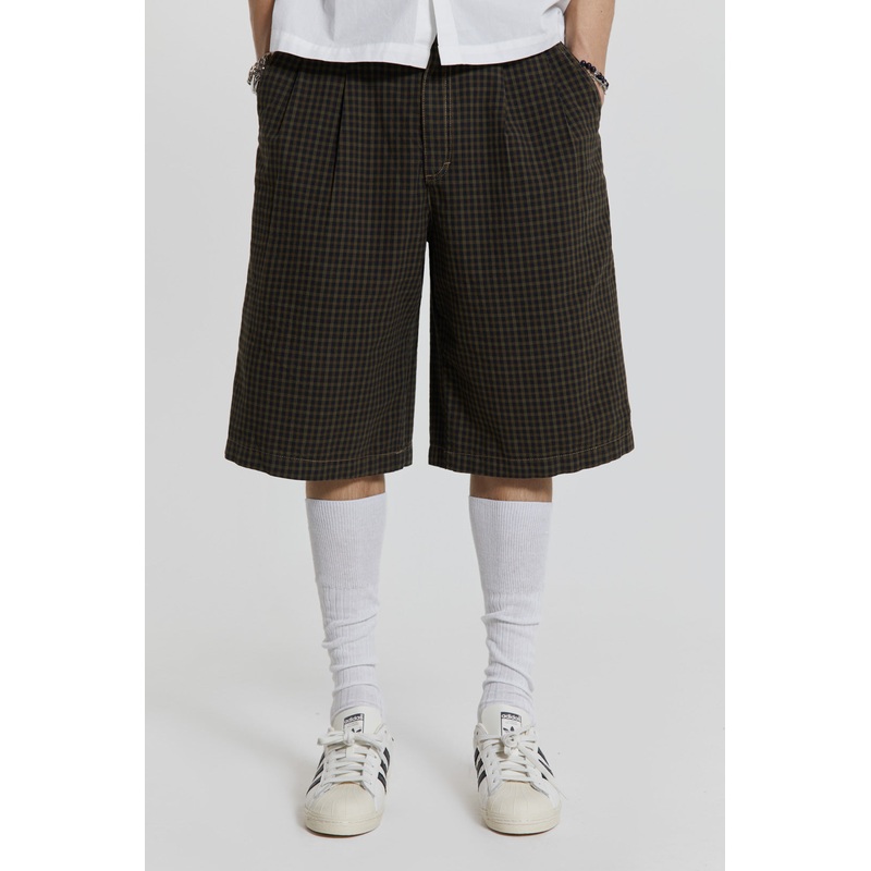 Charcoal Check Fairway Shorts