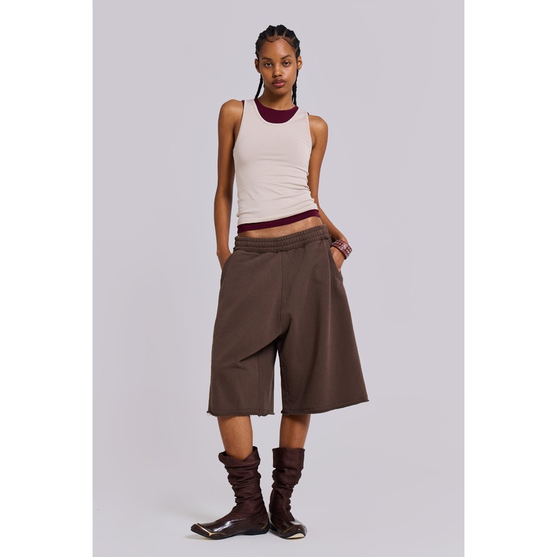 Chocolate Brown Monster Jogger Shorts