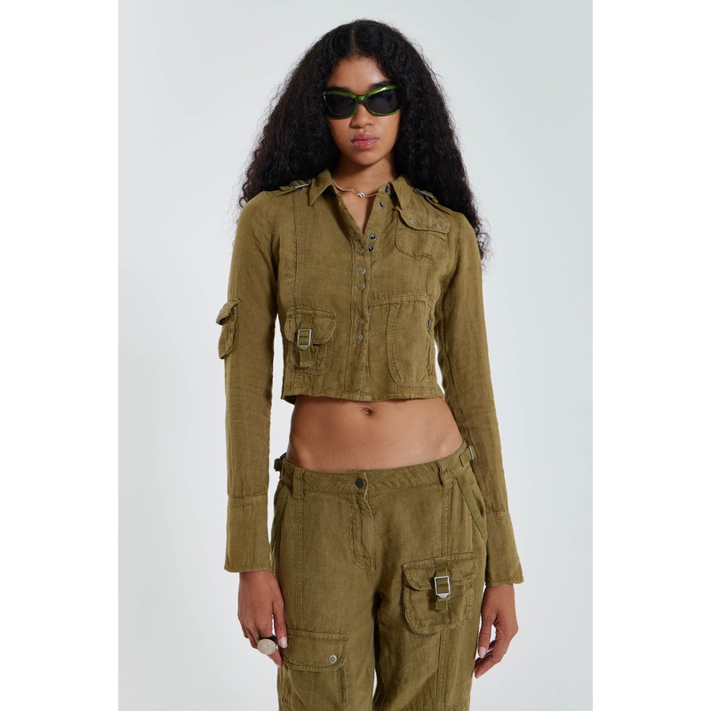 Devon Linen Cargo Shirt