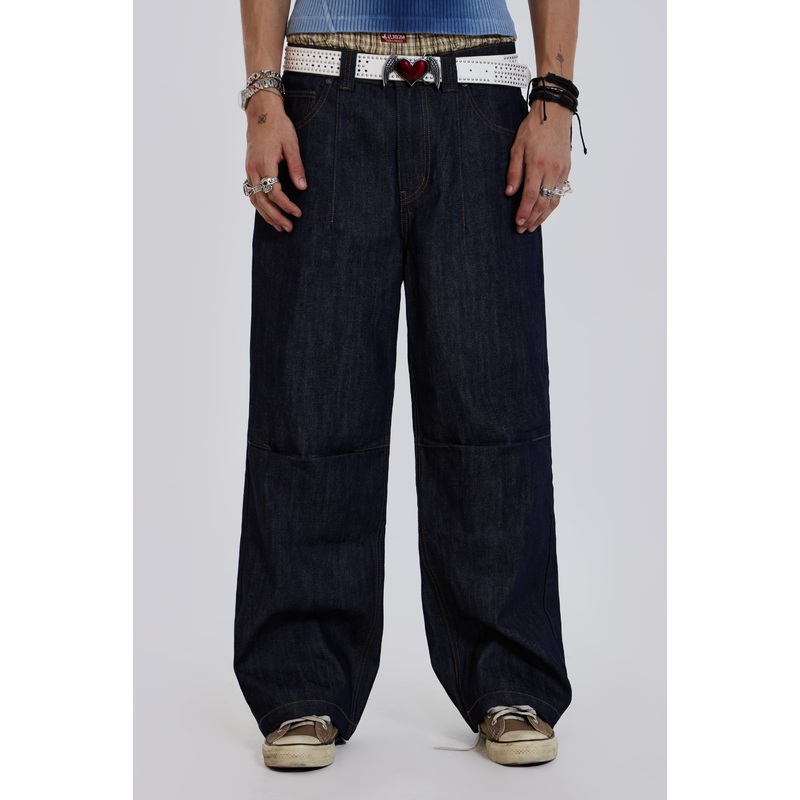 Raw Blue Denim Razor Jeans