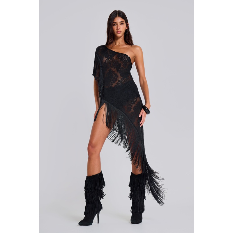 Vivienne Lace Fringe Dress