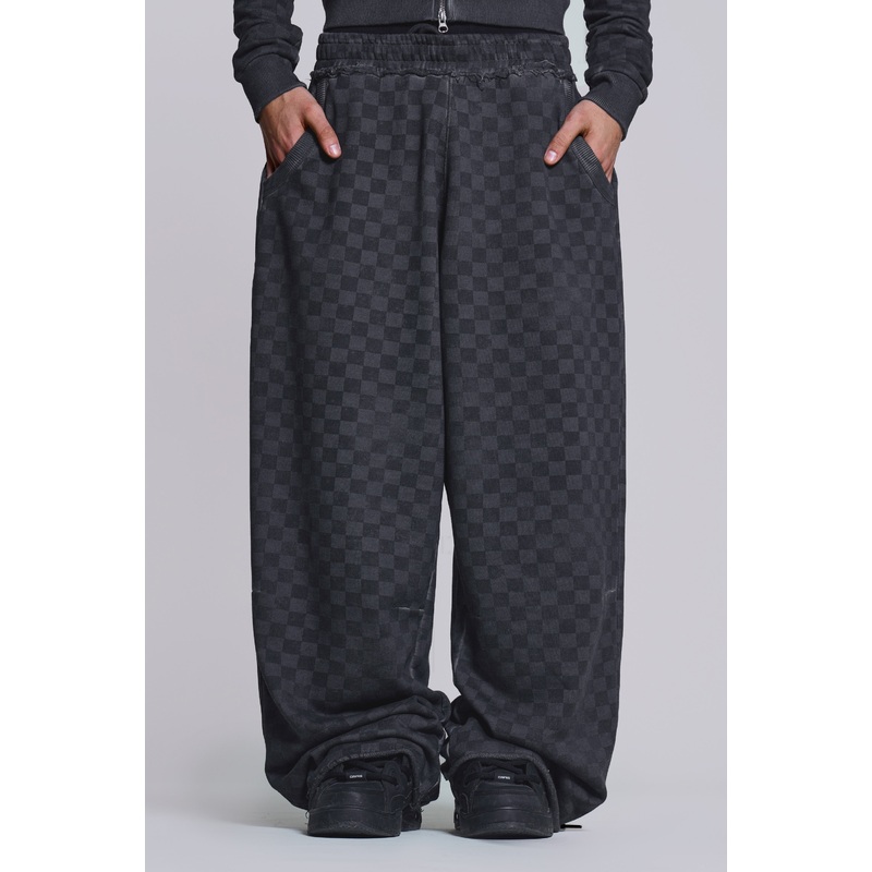 Checkerboard Baggy Monster Joggers