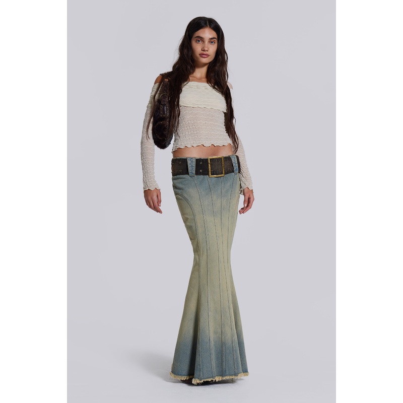 Chelsea Denim Maxi Skirt