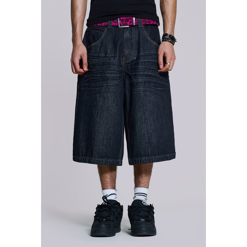 Creased Indigo Colossus Jorts