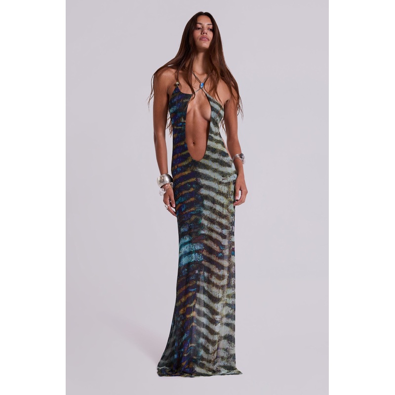 Dalitah Asymmetric Maxi Dress