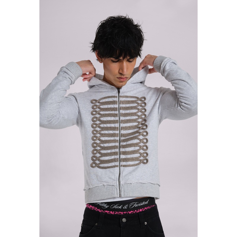 Grey Golden Drummer Hoodie