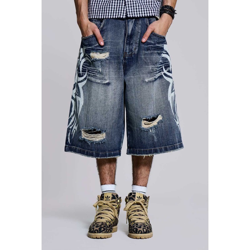 Light Wash Blade Colossus Jorts