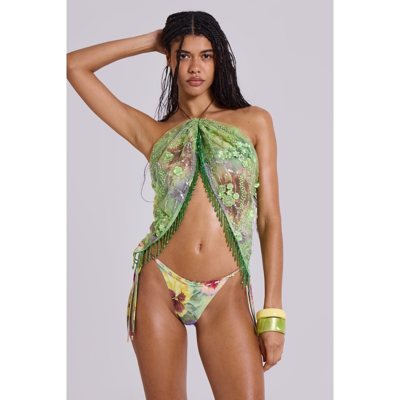 Melona Raw Edge Micro Bikini Bottoms