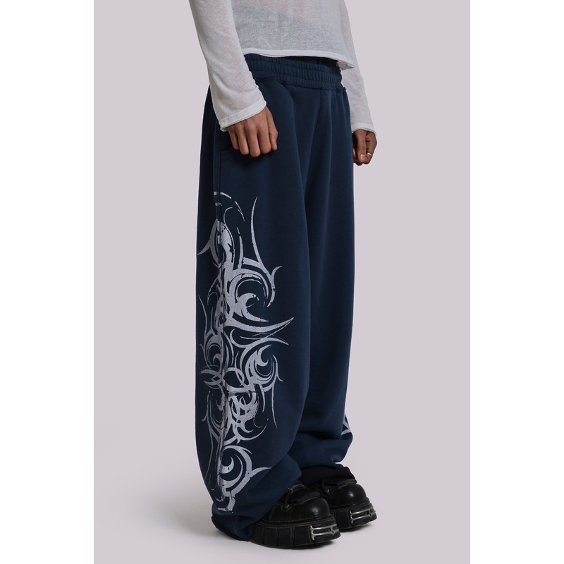 Navy Baggy Blade Joggers