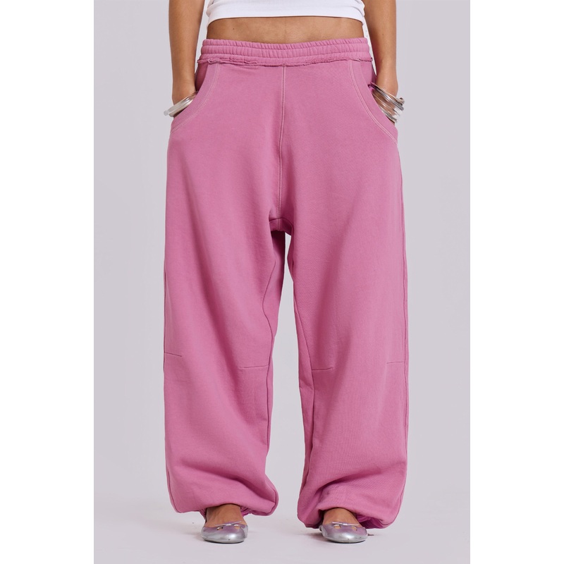 Pink Baggy Cuffed Monster Joggers