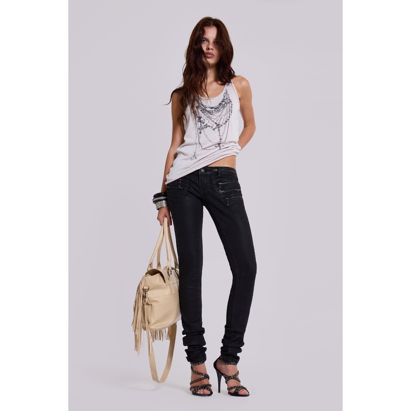 Ardor Coated Low Rise Skinny Jeans