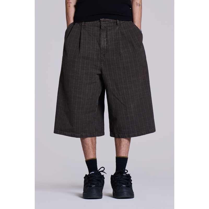Brown Check Jumbo Jorts
