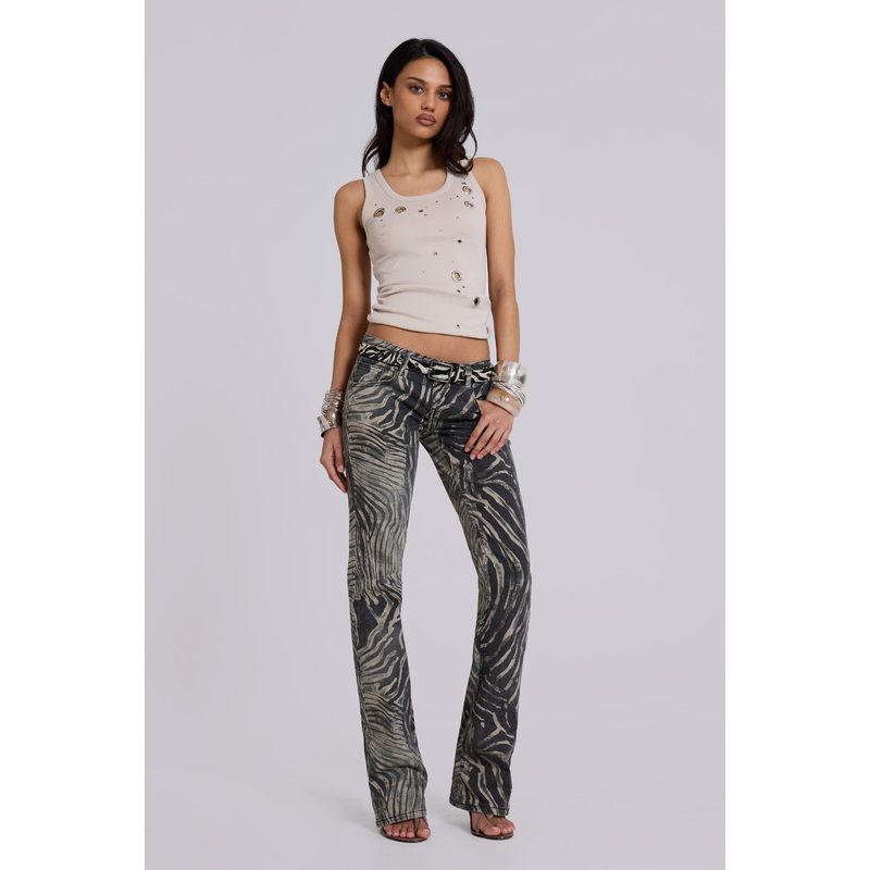 Leona Bootcut Cooper Jeans in Zebra