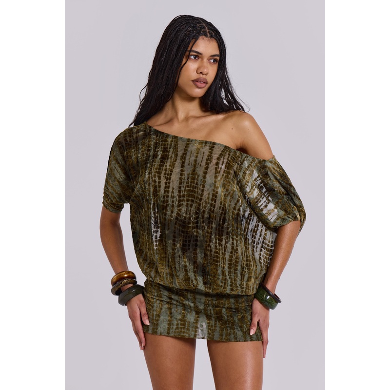 Ophidian Devore Backless Mini Dress