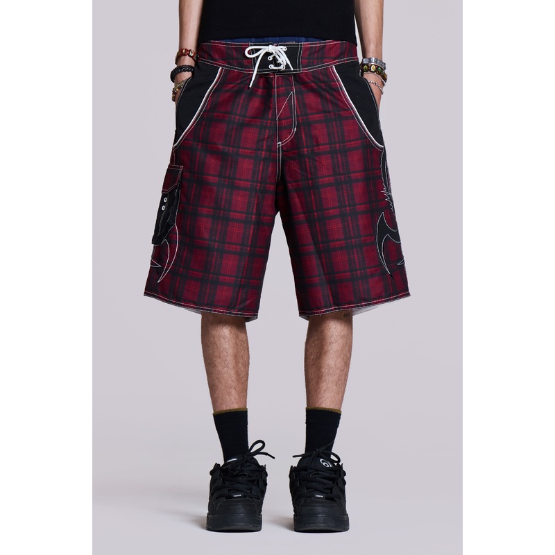 Tribal Check Board Shorts