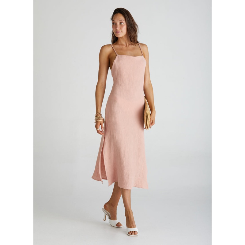 Cross Back Midi Dress