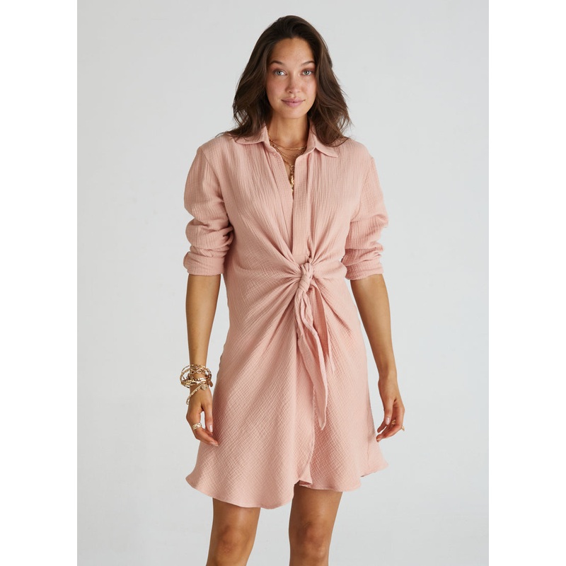 Wrap Front Shirt Dress