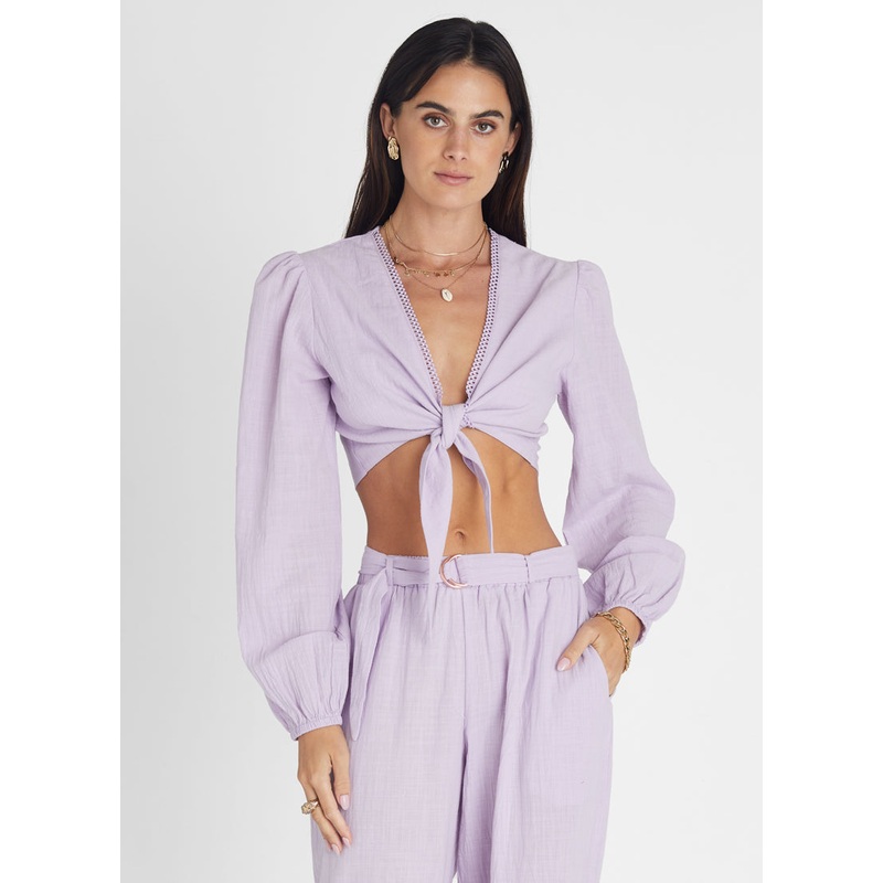 Amethyst Long Sleeve Crop