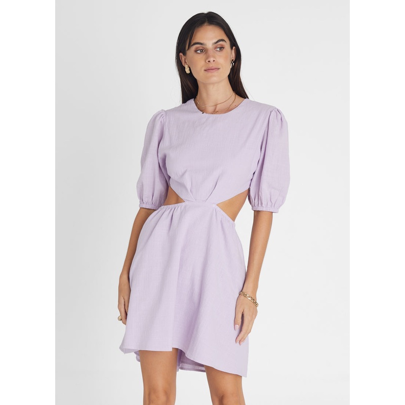 Amethyst Short Sleeve Cut Out Dress (SAMPLE)