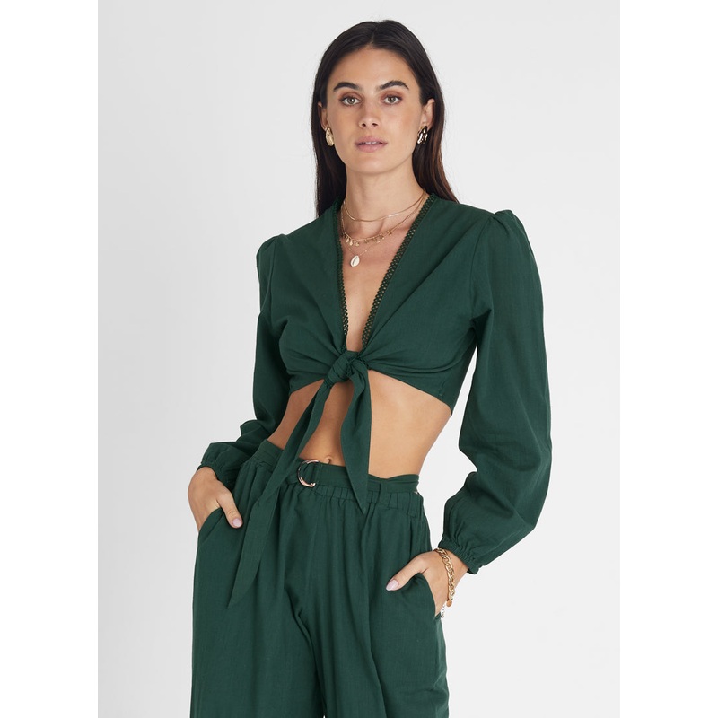 Emerald Long Sleeve Crop