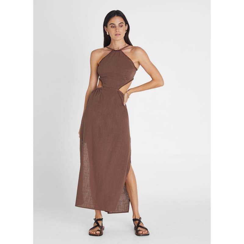 Garnet Halter Midi Dress