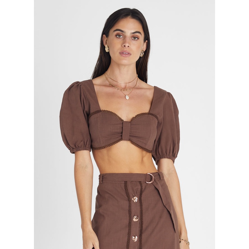 Garnet Lace Crop