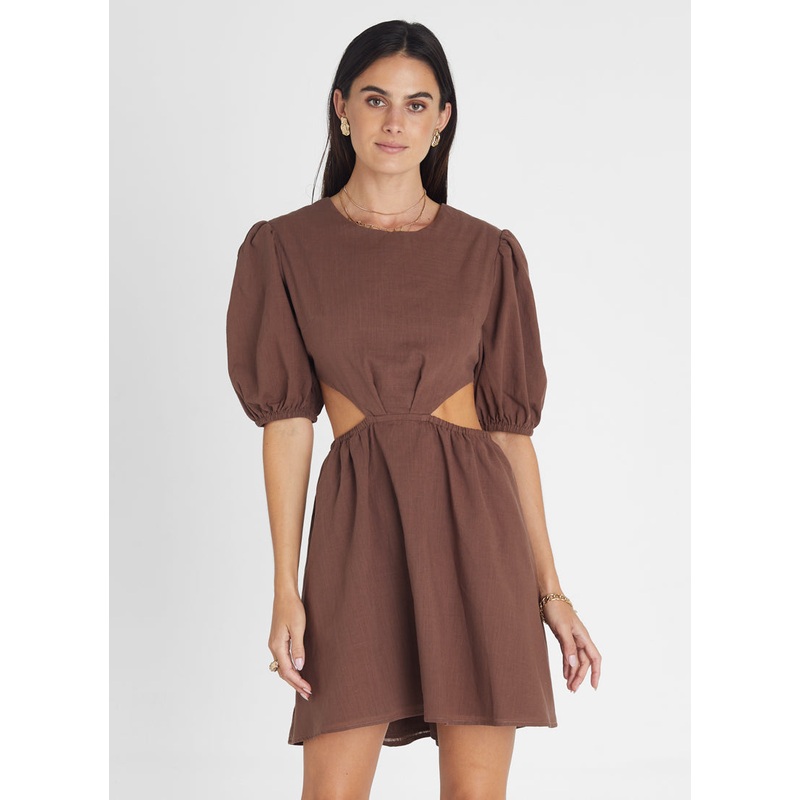 Garnet Short Sleeve Cut Out Dress