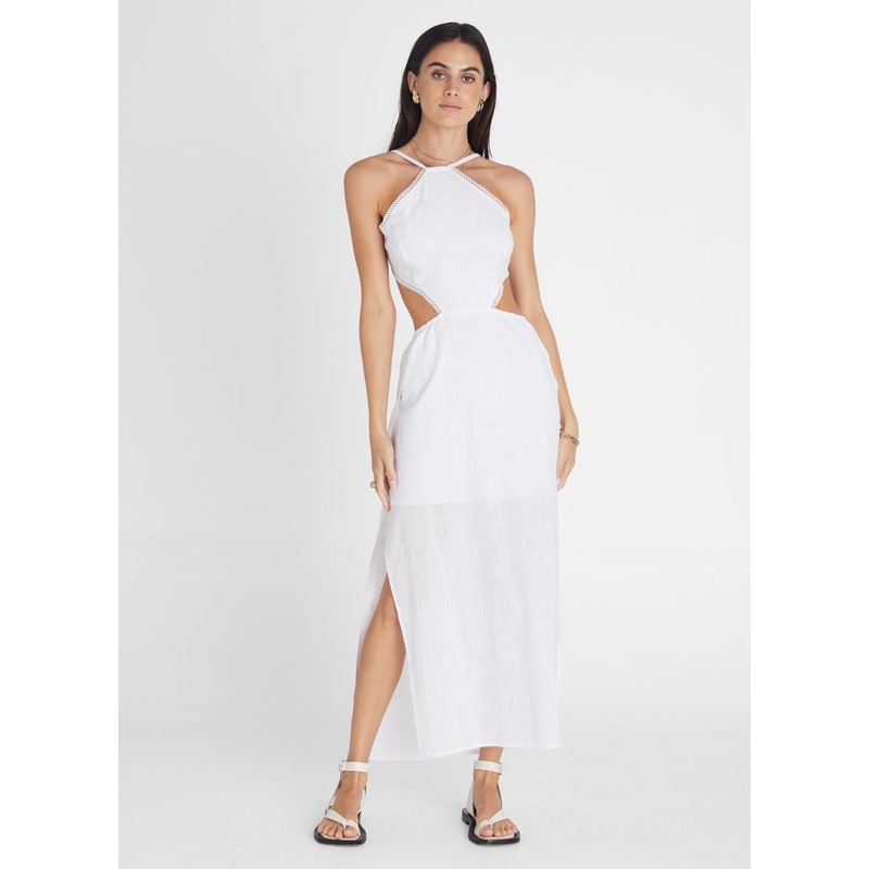 Pearl Halter Midi Dress