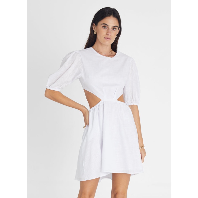 Pearl Short Sleeve Cut Out Dress (SAMPLE)