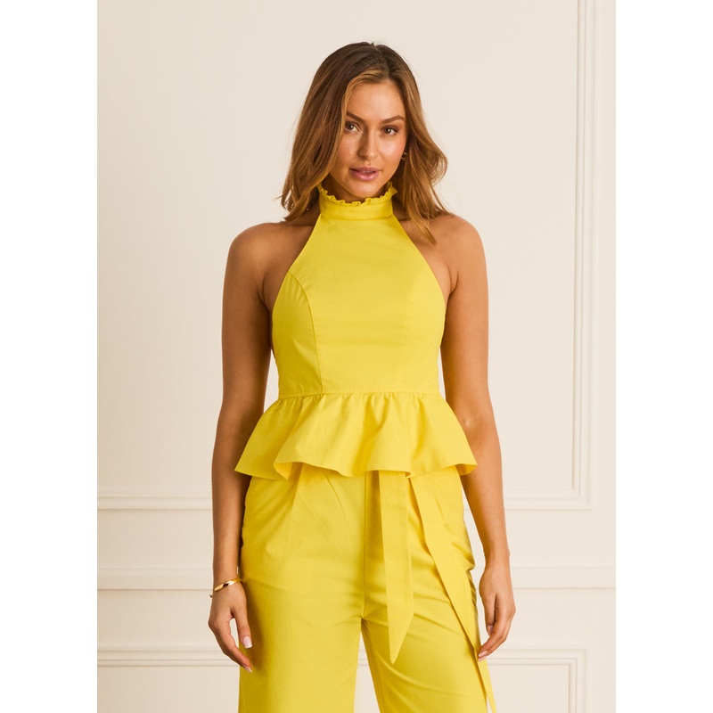 Citron Halter Neck Top