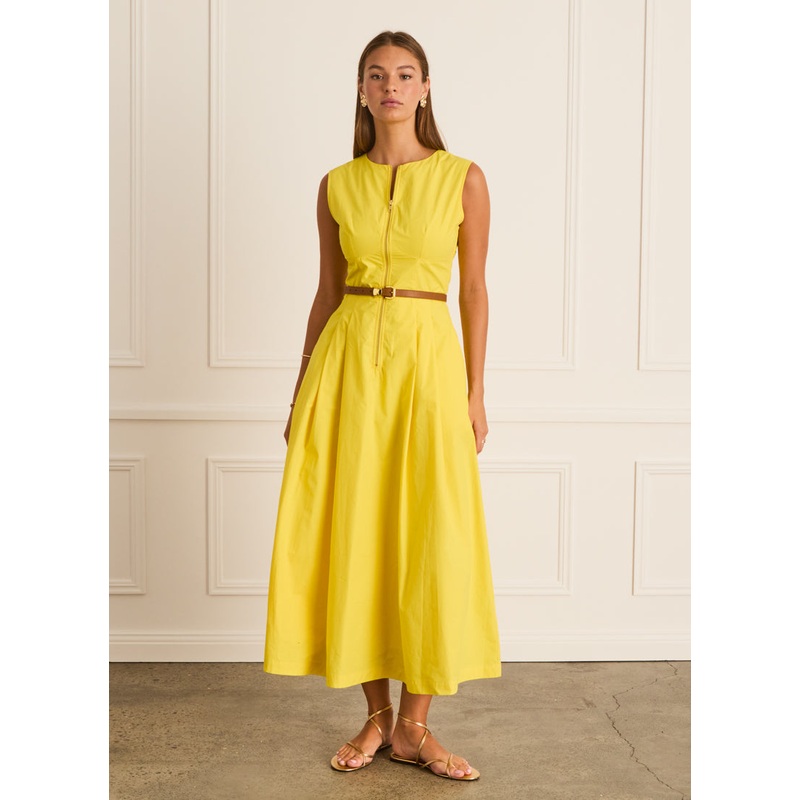 Citron Zip Up Dress