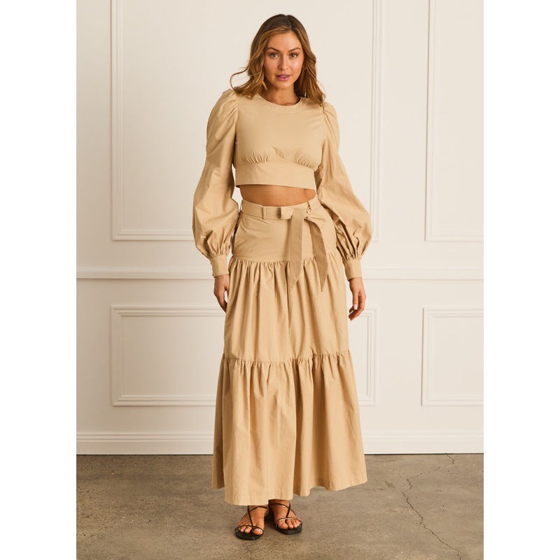 Latte Tia Maxi Skirt