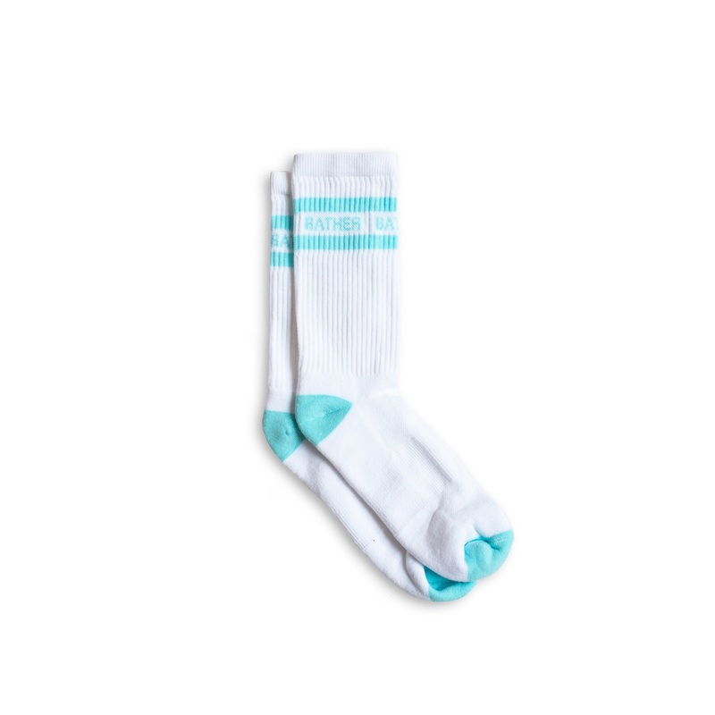 Sea Foam Striped Sock