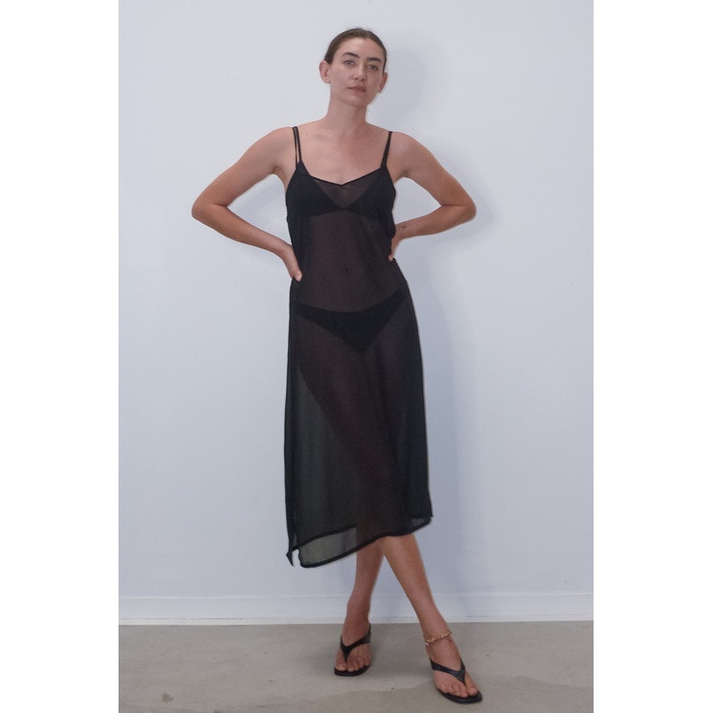Sheer Slip Dress | Black